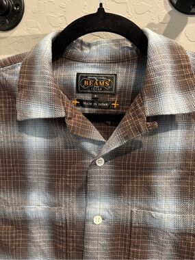 BEAMS+ Japan Cotton Plaid Button-Down Shirt